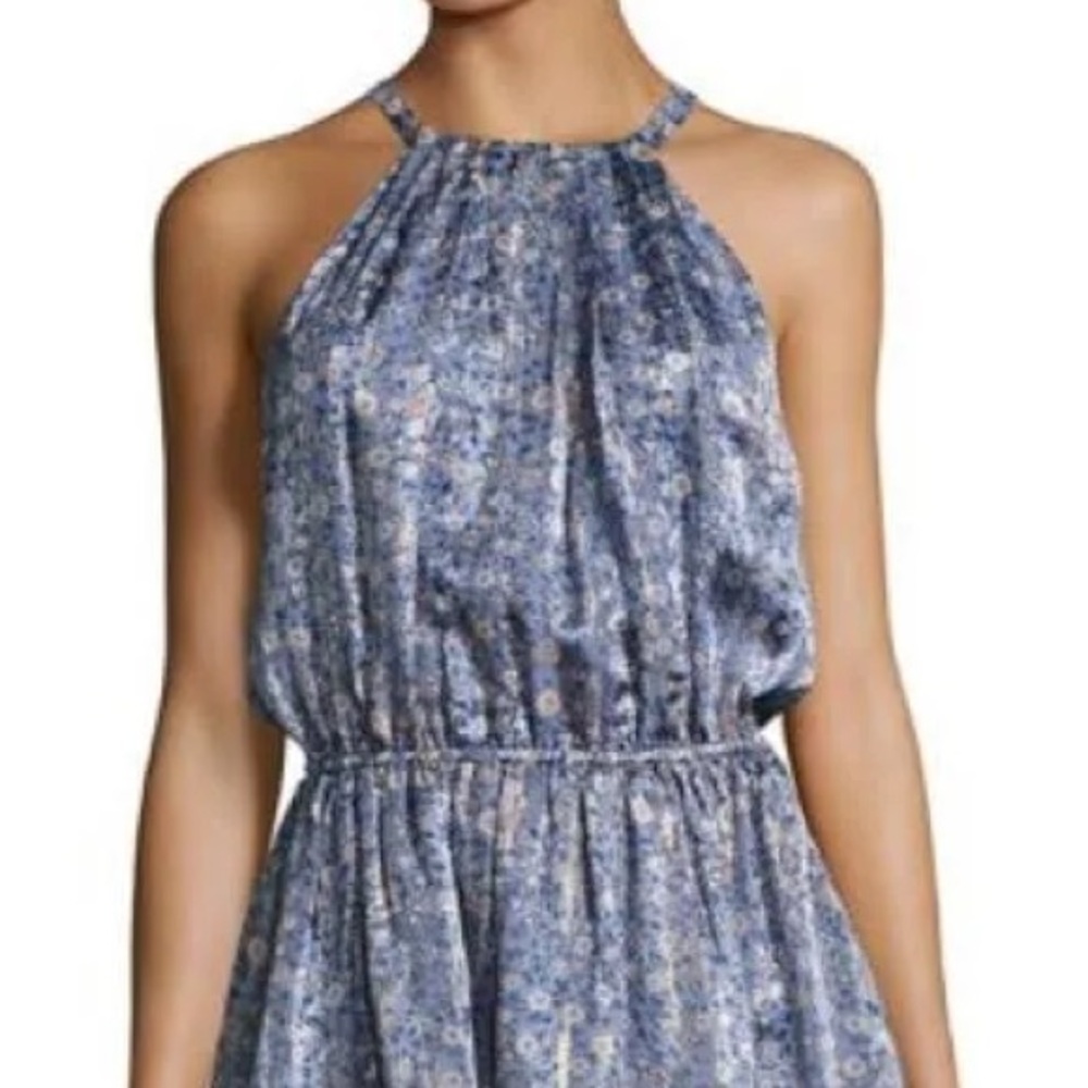 Joie Blue Floral Halter Mini Dress